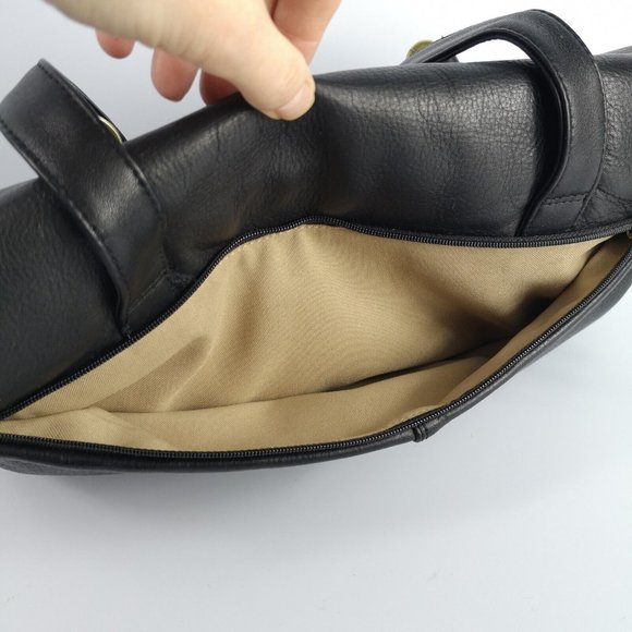 Derek Alexander Super Soft Black Leather Handbag Shoulder Bag 14"x8" Excellent - Picture 4 of 16